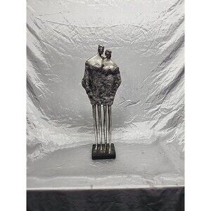 "Two Become One " Modernist ceramic Figural Sculpture 21" x 7.5"